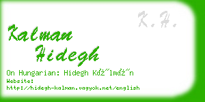 kalman hidegh business card